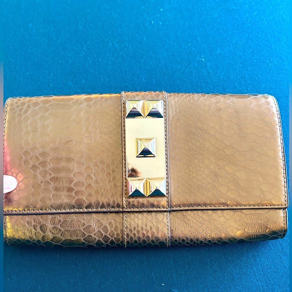 Vince Camuto gold clutch